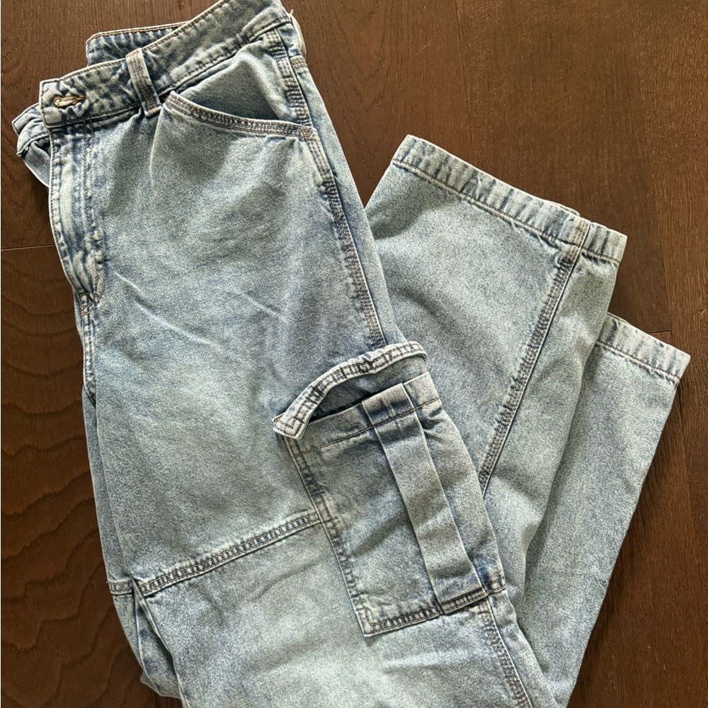 WOMENS WIDE LEG CARGO JEAN